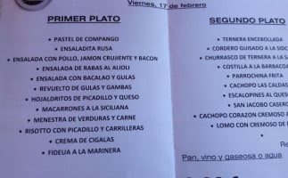 Campo Municipal De Golf Las Caldas menu