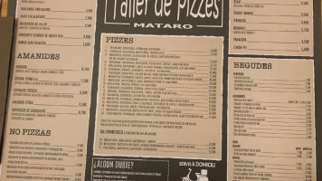 Taller De Pizzes Mataro menu