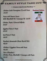 Rosalina's Kitchen menu