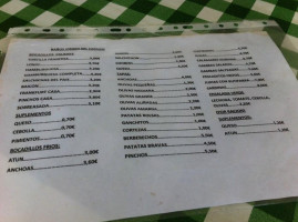 Banys Verge Del Carme menu