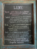 Luxe Kitchen Lounge menu