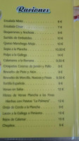 Cafeteria La Palmera menu
