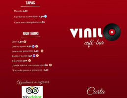 Vinilo Cafe menu