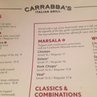 Carrabba's Italian Grill Memphis menu