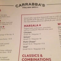 Carrabba's Italian Grill Memphis menu