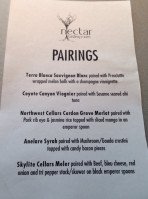 Nectar Catering And Events menu