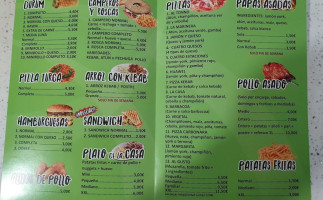Royal Doner Kebab menu