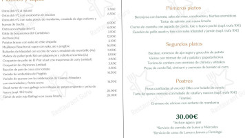 Oller Del Mas menu