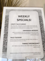 The Tamale Guy menu