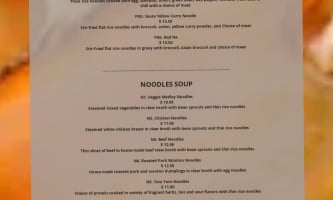 Twisted Noodles menu