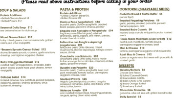 Cacio menu