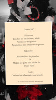 Antigua Usanza menu