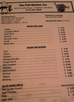 The Fish Market menu