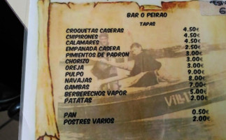 Taberna O Peirao menu