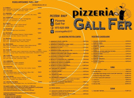 Pizzeria Gall Fer menu