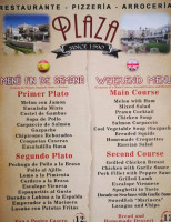 PizzerÍa ArrocerÍa Plaza menu