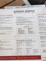 Gordon Biersch Brewery menu