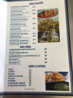 Mariscos Chente El Original menu