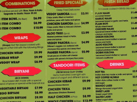 Curry Hut Indian Food menu