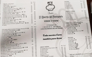 El Huerto Del Portugues menu
