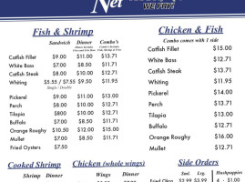 The Fisherman's Net menu