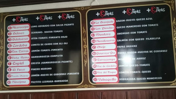 +k Tapas menu