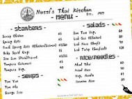 Natti's Thai Kitchen menu