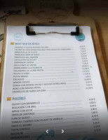 Mar De Rinlo menu