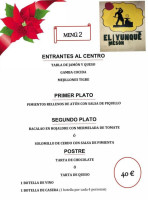 Mesón El Yunque menu