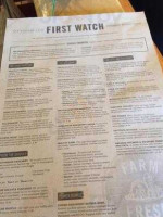 First Watch menu
