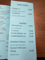 Fuji's Sushi Teriyaki menu