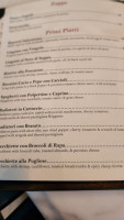 Trattoria Zero Otto Nove menu