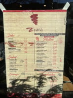 Zyara menu