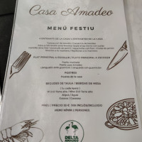 Casa Amadeo menu