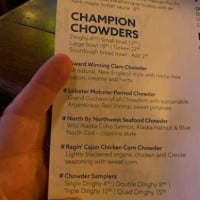 Duke's Seafood Chowder menu