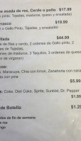 Fritanga Nicaraguense La Carreta menu