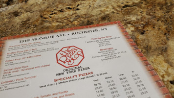 The Pizza Stop Pittsford menu