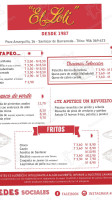 Taberna El Loli menu