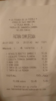 La Posada De La Puebla De Sanabria menu