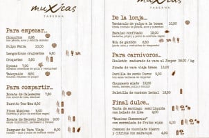 Muxicas Taberna menu
