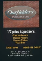 Outfielders Sports Grill menu