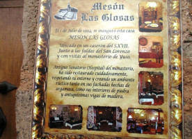 Meson Las Glosas menu