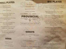 Provincial menu