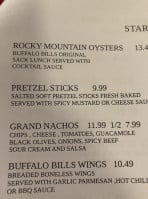Buffalo Bill's Irma menu