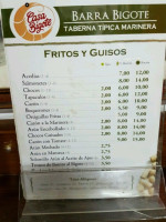 Casa Bigote menu