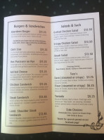 Aberdeen Resort menu