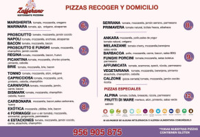 Zafferano Pizzeria San Fernando menu