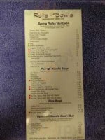 Rolls N Bowls menu