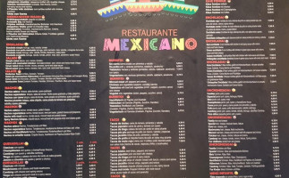 Mexicano Los Tres Sombreros menu