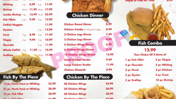 J J's Fish & Chicken menu